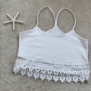 Boutique Festival crop🔖 white lace
